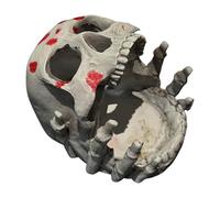 Halloween Gothic Resin Ashtray Unique Desktop Ornament for Home Halloween Party Decoration - Collectible Art Piece to Enhance Your (White, 14X11. 5X11. 5CM)