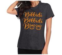 Halloween Graphic T-Shirts Women Skull Spider Web Pullover Short-Sleeved Tee Casual Fashion Thermal Work Travel Leisure T-Shirt Long Sleeve T Shirts Merchandise Gift Idea Dark Gray