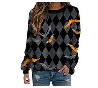 Halloween Graphic T-Shirts Women Spiders Ghosts Witch Hat T-Shirt Short-Sleeved Tee Breathable Polyester Shirt Spooky Town Theme Ladies Tops Festival Evening Casual Blouse Black