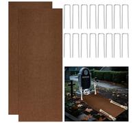 Halloween Grave Mound Standard, Brown Burlap Grave Mound Decorations, Haunted Mound Haunted Graveyard, Grave Tombstones Mound Cover with Mound Prop for Cemetery Horror Atmosphere (2, 4.9 X 2.3 FT)