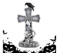Halloween Gravestones, Tombstones Halloween Decor, Scary Signs Gravestones Headstones Miniature for Crafts Props Ground Fence Cemetery Exterior Party Lawn Yard