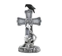 Halloween Graveyard Decorations, Halloween Decorations Outdoor Tombstones, Miniature Gravestones Headstones Scary Props for Crafts Ground Fence Cemetery Yard Exterior Garden Party Outside