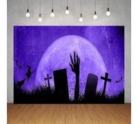 Halloween Graveyard Moon Bat Witch Photographic Backdrops For Studio Photo Backgrounds Children Party Photophone Photobooth