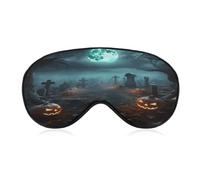 Halloween Graveyard Pumpkins Sleep Mask Eye Mask Travel Eye Cover