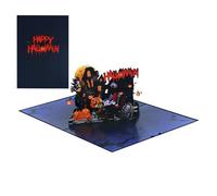 Halloween Greeting Card - Halloween 3D Greeting Card Paper Art,Paper Sculpture Horror Collectible Decoration for Bookshelf Mantel Dining Table Nights