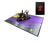 Halloween Greeting Card, Halloween Pop Up Card - Happy Halloween Card,Pumpkin Haunted House Birthday Card, Halloween Birthday Card for