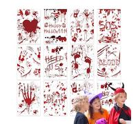 Halloween Greeting Cards,Halloween Correspondence Cards,Postcard Halloween Cards | Matching Halloween Postcards, Bloody Handprints 12 Greeting Cards, Decorations