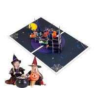 Halloween Greetings Cards, Halloween Card - Halloween Pop-Up Card for the - Envelope Included, Scary Halloween Party Card with Note Card for Happy Holidays