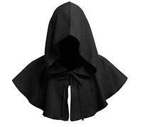 Halloween Grim Cowl Cloak Medieval Wicca Pagan Hood Cosplay Accessory Medieval Cowl Hat Halloween Cosplay Cloak Medieval Hooded Cape Halloween Cape Halloween Witch Cloak Halloween Wizard Hooded Cape