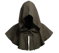 Halloween Grim Cowl Cloak Medieval Wicca Pagan Hood Cosplay Accessory Medieval Cowl Hat Halloween Cosplay Cloak Medieval Hooded Cape Halloween Cape Halloween Witch Cloak Halloween Wizard Hooded Cape