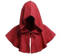 Halloween Grim Cowl Cloak Medieval Wicca Pagan Hood Cosplay Accessory Medieval Cowl Hat Men Women Halloween Cosplay Cloak Medieval Hooded Cape Viking Knight Death Cape Witch Cloak Wizard Hooded Cape