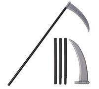 Halloween Grim Reaper Scythe 110cm - Detachable Plastic Scythe Halloween - Halloween Party Props for Grim Reaper Halloween Costume - Adjustable Death Scythe Halloween Weapon