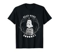 Halloween Groovy Booooks Ghost Read More Books Funny Teacher T-Shirt
