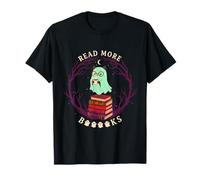 Halloween Groovy Booooks Ghost Read More Books Funny Teacher T-Shirt