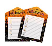 Halloween Guessing Games, Funny Halloween Word Scramble 25 Game Cards & 1 Answer Card Creative Party Supplies for Adults Kids (Style 2)