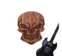 Halloween Guitar Picks - Wooden Guitar Pick Package - Cool Skull Accessories for Music Teacher Student Electric Acoustic Bass