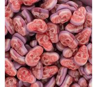 Halloween Gummy Candy Skulls - Edible Fruity Gummy Shaped Sugar Skulls Skeletons, Spooky Halloween Gummies Bulk, by Queen City Candy Cave (1 Pound)