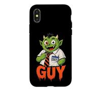 Halloween Guy Name Badge Costume Goblin Jack O Lantern Tie Case for iPhone X/XS