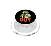 Halloween Guy Name Badge Costume Goblin Jack O Lantern Tie PopSockets PopGrip for MagSafe