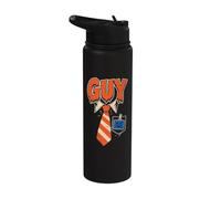 Halloween Guy Name Badge Costume Goblin Jack O Lantern Tie Stainless Steel Insulated Water Bottle