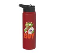 Halloween Guy Name Badge Costume Goblin Jack O Lantern Tie Stainless Steel Insulated Water Bottle
