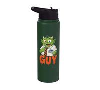 Halloween Guy Name Badge Costume Goblin Jack O Lantern Tie Stainless Steel Insulated Water Bottle