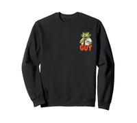 Halloween Guy Name Badge Costume Goblin Jack O Lantern Tie Sweatshirt