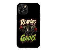 Halloween Gym Reaping Gains Grim Reaper Barbell Case for iPhone 11 Pro