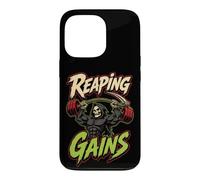 Halloween Gym Reaping Gains Grim Reaper Barbell Case for iPhone 13 Pro