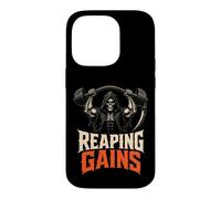 Halloween Gym Reaping Gains Grim Reaper Barbell Case for iPhone 14 Pro