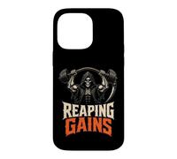 Halloween Gym Reaping Gains Grim Reaper Barbell Case for iPhone 14 Pro Max