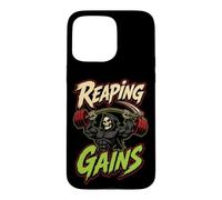 Halloween Gym Reaping Gains Grim Reaper Barbell Case for iPhone 15 Pro Max