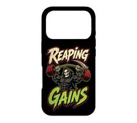 Halloween Gym Reaping Gains Grim Reaper Barbell Case for iPhone 17 Pro