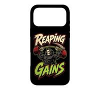 Halloween Gym Reaping Gains Grim Reaper Barbell Case for iPhone 17 Pro Max