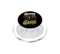 Halloween Gym Reaping Gains Grim Reaper Barbell PopSockets PopGrip for MagSafe
