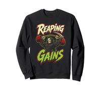 Halloween Gym Reaping Gains Grim Reaper Barbell Sweatshirt