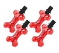 Halloween Hair Clips 4 Pcs Red Blood Bone Hair Barrettes Horror Hairpin Halloween Hair Accessories for Women Girls