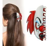 Halloween Hair Clips Acrylic Ghost Face Gothic Claw Clips Horror Accessories Cosplay Party Halloween Decorations Non-Slip Fashion for Thick Thin Hair Women Red White