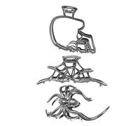 Halloween Hair Clips | Creative Goth Metal Claw Clamp, Women Skeleton Spider Hair Accessory for Girls Cosplay Home School Fall Outdoor Halloween Party Stage Performance