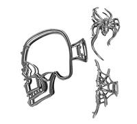 Halloween Hair Clips for Women - Horror Metal Claw for Cool Teens | 3 Pieces Halloween Skull Spider Hair Clip for Women and Girls Stage Performance Cosplay for Home and School