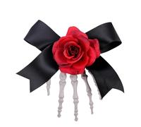 Halloween Hair Clips | Skull Skeleton Hands Bone Hand Hair Clip - Skull Hand and Flower Barrettes Bone Claw Hairpins Halloween Claw Hairpin Strong Hold Hair Barrette
