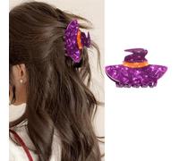 Halloween Hair Clips Witch Hat Hair Claw Clips Cellulose Acetate Strong Hold Hair Jaw Clamp Shiny Purple Witch Hat Hair Barrettes Non-Slip Halloween Hair Accessories for Women Party Hair Decorations
