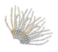 Halloween Hairpin 4pcs Alloy Rhinestone Skeleton Hand Clips | Silver Scary Style, Tough Practical Design, for Boys and Girls Women at Halloween Season
