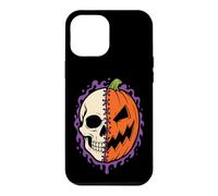 Halloween Half Skull Pumpkin Jack O Lantern Skeleton Face Case for iPhone 12 Pro Max
