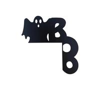 Halloween Halloween Decoration Door Frame Cartoon Festive Atmosphere Indoor Pendant Black Decoration Garden (Black, 18x20cm)