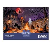 Halloween Halloween Halloween Puzzles Festival Night Darkness Mysterious Creative All Saints' Day Horizontal Board Artwork for Adults & Families Home Decoration Gifts Halloween Jigsaw Puzzles with Ran