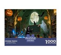 Halloween Halloween Halloween Puzzles Festival Night Darkness Mysterious Creative All Saints' Day Horizontal Board Featuring for Adults & Families Together Perfectly Randomly Shaped & Fully Interlocki