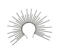 Halloween Halo Sun Headband Prop Hair Band,Black 42 x32 cm