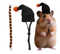 Halloween Hamster Hats Set,Halloween Hamster Hat Scarf Set for Small Animals - Pet Accessories Headwear for Festival Christmas Birthday Parties Gatherings Indoor Play Photography