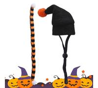 Halloween Hamster Hats Set - Hamster Halloween Costume Hat and Scarf,Adjustable Headwear Pet Outfit for Holiday Festival Christmas Birthday Party Gatherings